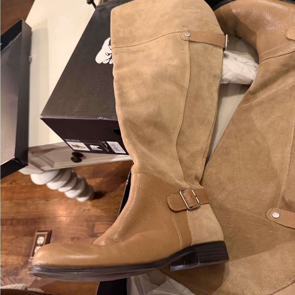Naturalizer Tan Over the Knee Boots